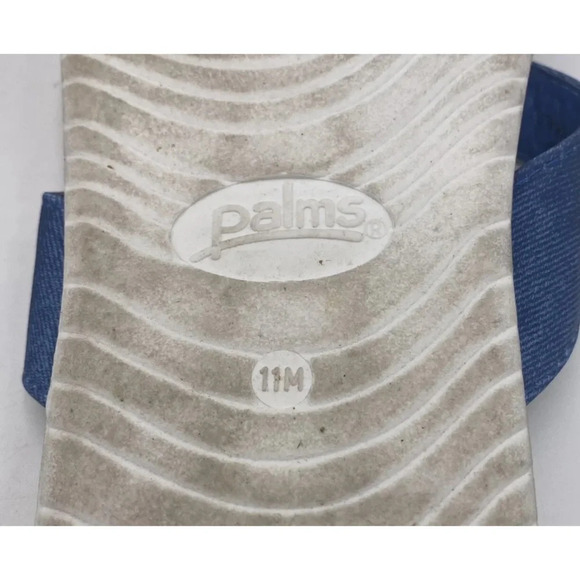 Palms‎ Women's Blue Denim Padded Thong Flip Flop Sandals Size 11 (35) - Picture 6 of 7